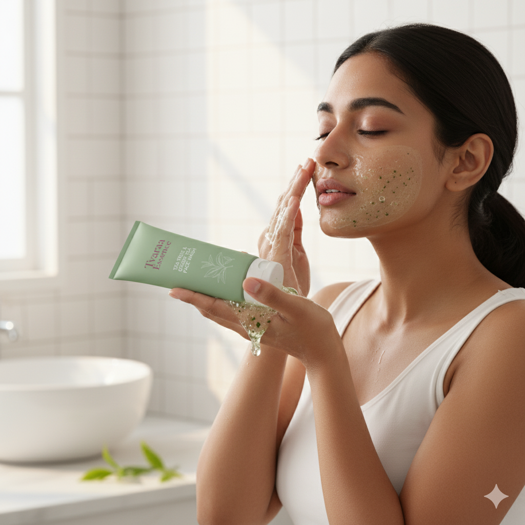 tvaraa essence tea tree & green tea face wash – natural oil control & refreshing cleanser for oily skin tvaraa essence tea tree & green tea face wash – natural oil control & refreshing cleanser for oily skin