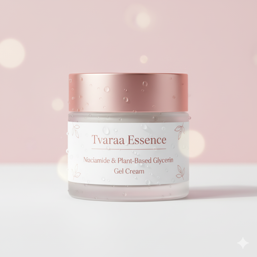 Tvaraa Essence Niacinamide & Plant-Based Glycerin Gel Cream – Brightening, Hydrating Moisturizer for Smooth, Even-Toned Skin Tvaraa Essence Niacinamide & Plant-Based Glycerin Gel Cream – Brightening, Hydrating Moisturizer for Smooth, Even-Toned Skin