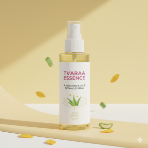 Tvaraa Essence Sunflower & Aloe Detangle Spray for Smooth & Frizz-Free Hair