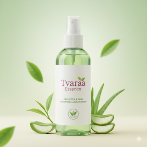 Shop Category Tvaraa Essence Green Tea & Aloe Hydrating Leave-In Spray – Lightweight Refreshing Leave-In Conditioner for Soft, Hydrated, Frizz-Free Hair