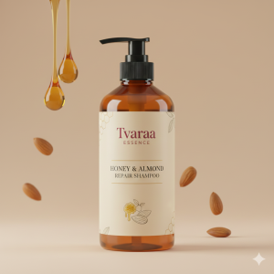 Tvaraa Essence Honey & Almond Repair Shampoo – Deep Nourishing Shampoo for Dry & Damaged Hair