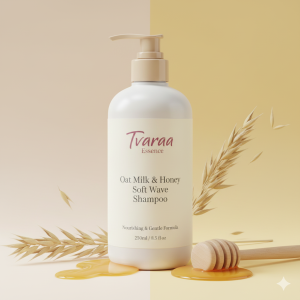 Tvaraa Essence Oat Milk & Honey Soft Wave Shampoo – Gentle Nourishing Shampoo for Soft, Defined, Frizz-Free Waves