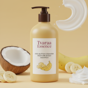 Tvaraa Essence Shea Butter & Banana Moisture Boost Shampoo – Dry & Damaged Hair Repair