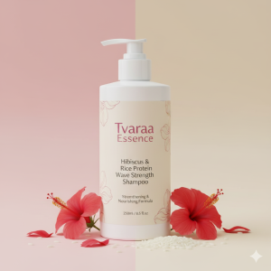 Tvaraa Essence Hibiscus & Rice Protein Wave Strength Shampoo – Strengthening & Nourishing Shampoo for Healthy, Frizz-Free Waves