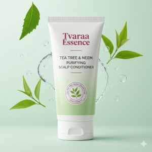 Tvaraa Essence Tea Tree & Neem Purifying Scalp Conditioner – Anti-Dandruff, Cooling, Clarifying Hair Care