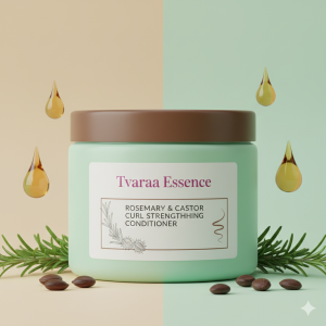 Tvaraa Essence Rosemary & Castor Curl Strengthening Conditioner – Anti-Breakage, Moisture-Rich Curl Conditioner