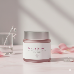 Tvaraa Essence Rose Water & Hyaluronic Gel Moisturizer – Lightweight Hydration Gel for Normal, Balanced Skin