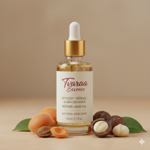 Tvaraa Essence Apricot Kernel & Macadamia Repair Hair Oil – Deep Nourishing Oil for Dry, Damaged Hair