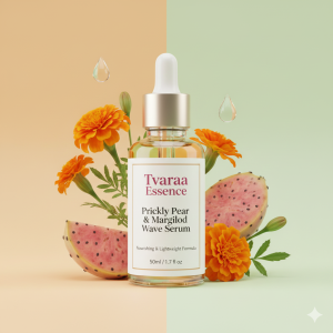 Tvaraa Essence Prickly Pear & Marigold Wave Serum – Lightweight Nourishing Hair Serum for Smooth, Frizz-Free Waves