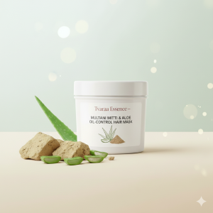 Tvaraa Essence Multani Mitti & Aloe Oil-Control Hair Mask – Deep Cleansing Mask for Oily Scalp & Fresh Hair