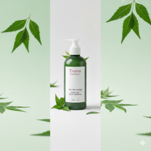 Tvaraa Essence Tea Tree & Neem Purifying Scalp Shampoo – Anti-Dandruff & Deep-Cleansing Formula