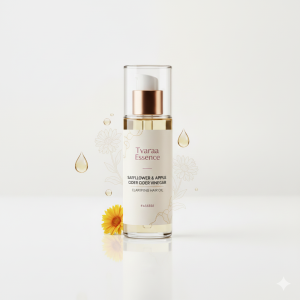 Tvaraa Essence Safflower & Apple Cider Vinegar Clarifying Hair Oil – Scalp Detox & Shine-Boosting Oil