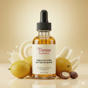 Tvaraa Essence Pequi & Ucuuba Butter Oil Blend – Lightweight Nourishing Hair & Skin Oil for Soft, Smooth, and Healthy-Looking Hair and Skin