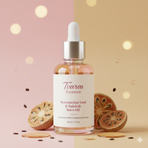 Tvaraa Essence Watermelon Seed & Baobab Wave Oil – Lightweight Nourishing Hair Oil for Smooth, Frizz-Free Waves