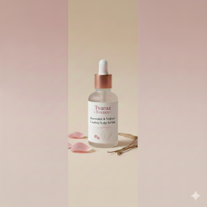 Tvaraa Essence Rosewater & Vetiver Cooling Scalp Serum – Soothing, Hydrating & Refreshing Care for Sensitive Scalp