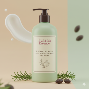 Tvaraa Essence Rosemary & Castor Curl Strengthening Shampoo – Hair Growth & Curl Repair Cleanser