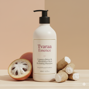Shop Category Tvaraa Essence Cupuaçu Butter & Marshmallow Root Hydrating Shampoo – Deep Moisture Cleanser for Dry, Frizzy & Textured Hair