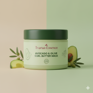 Shop Category Tvaraa Essence Avocado & Olive Curl Butter Mask – Deep Moisture Repair for Dry, Curly & Frizzy Hair