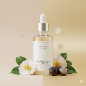 Tvaraa Essence Camellia & Kukui Nut Wave Hair Oil – Lightweight Nourishing Oil for Smooth, Frizz-Free Waves
