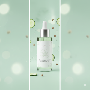 Shop Category Tvaraa Essence Hemp Seed & Cucumber Cooling Hair Oil – Lightweight Scalp-Soothing & Frizz-Control Oil