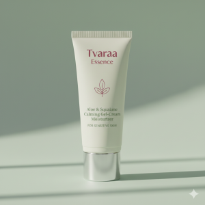 Shop Category Tvaraa Essence Aloe & Squalane Calming Gel-Cream Moisturizer – Lightweight Barrier Comfort for Sensitive Skin